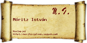 Móritz István névjegykártya
