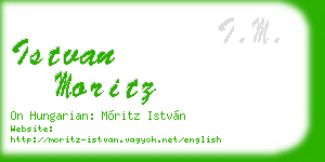 istvan moritz business card