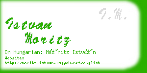 istvan moritz business card
